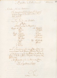 Scan des Originalprotokolls vom 14. Oktober 1751