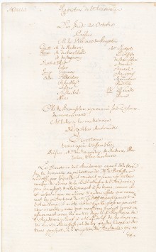 Scan des Originalprotokolls vom 21. Oktober 1751