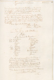 Scan des Originalprotokolls vom 28. Oktober 1751