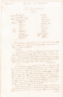 Scan des Originalprotokolls vom 13. April 1752