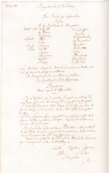 Scan des Originalprotokolls vom 19. September 1754