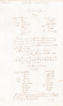 Scan des Originalprotokolls vom 05. Februar 1756