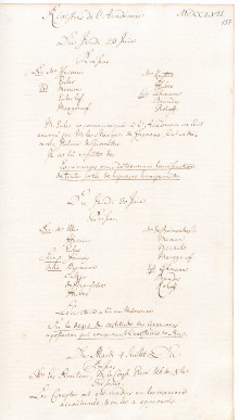Scan des Originalprotokolls vom 23. Juni 1757