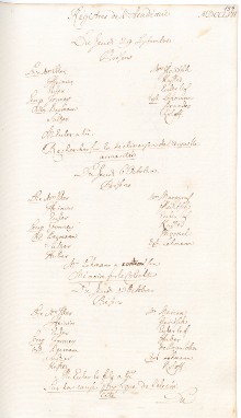 Scan des Originalprotokolls vom 13. Oktober 1757