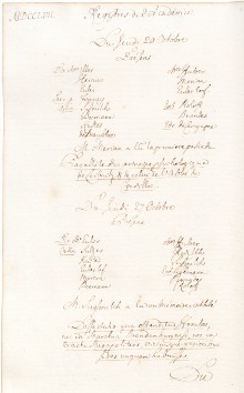 Scan des Originalprotokolls vom 27. Oktober 1757