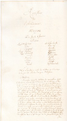 Scan des Originalprotokolls vom 08. Januar 1761