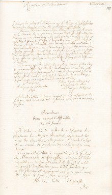 Scan des Originalprotokolls vom 15. Januar 1761