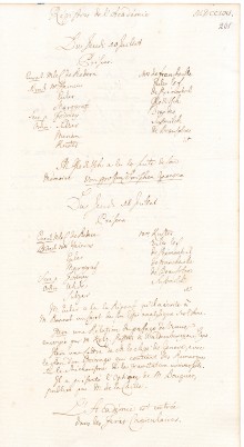 Scan des Originalprotokolls vom 09. Juli 1761