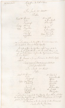 Scan des Originalprotokolls vom 30. August 1764