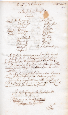 Scan des Originalprotokolls vom 12. Dezember 1771