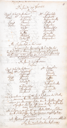 Scan des Originalprotokolls vom 26. Februar 1767