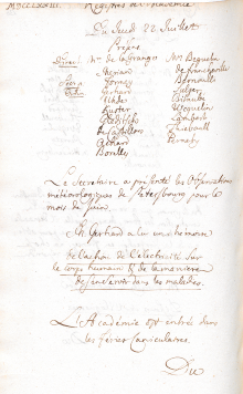 Scan des Originalprotokolls vom 22. Juli 1773