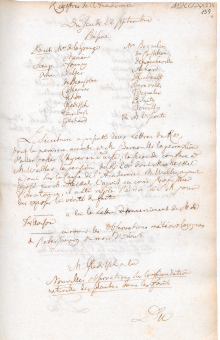 Scan des Originalprotokolls vom 22. September 1774