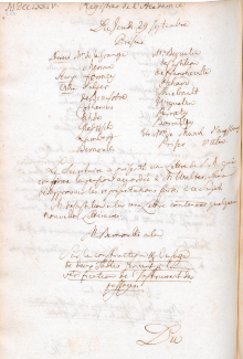 Scan des Originalprotokolls vom 29. September 1774
