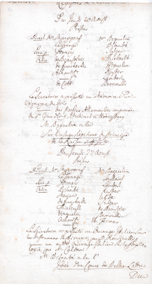 Scan des Originalprotokolls vom 20. August 1767