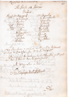 Scan des Originalprotokolls vom 12. Januar 1775