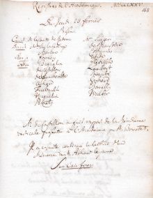 Scan des Originalprotokolls vom 23. Februar 1775