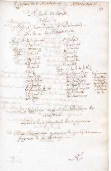 Scan des Originalprotokolls vom 31. August 1775