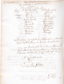 Scan des Originalprotokolls vom 16. November 1775