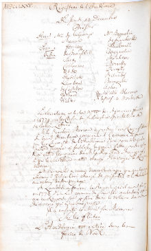 Scan des Originalprotokolls vom 14. Dezember 1775