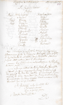 Scan des Originalprotokolls vom 22. Oktober 1778