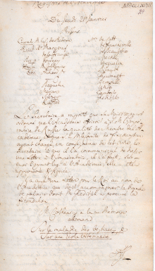 Scan des Originalprotokolls vom 21. Januar
                    1768