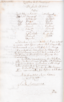 Scan des Originalprotokolls vom 28. April 1768