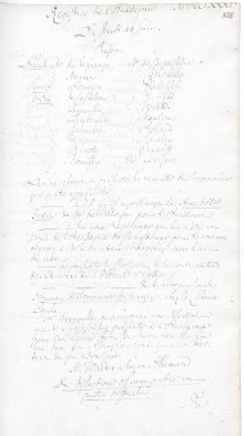 Scan des Originalprotokolls vom 14. Juni 1781