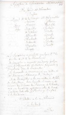 Scan des Originalprotokolls vom 15. November 1781