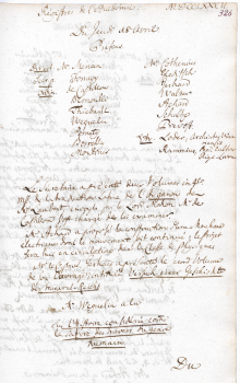 Scan des Originalprotokolls vom 18. April 1782