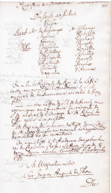 Scan des Originalprotokolls vom 10. Juli 1783
