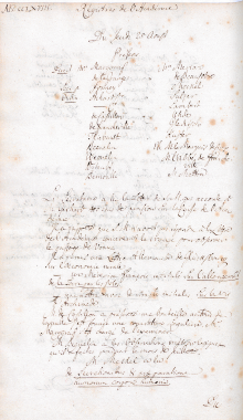 Scan des Originalprotokolls vom 25. August 1768