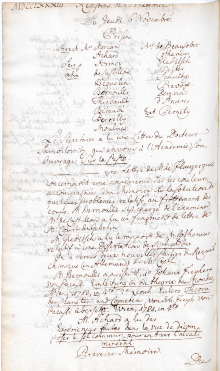 Scan des Originalprotokolls vom 06. November 1783