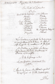Scan des Originalprotokolls vom 16. September 1784