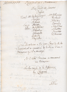Scan des Originalprotokolls vom 13. Januar 1785