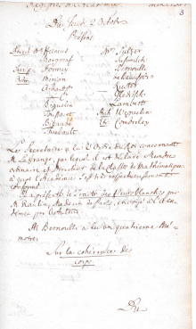 Scan des Originalprotokolls vom 2. Oktober
                                                  1766