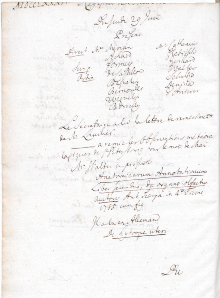 Scan des Originalprotokolls vom 29. Juni 1786