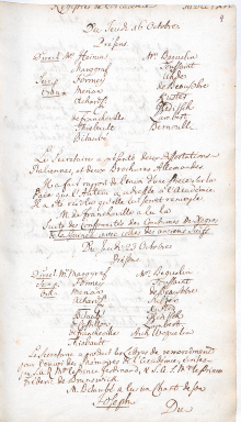 Scan des Originalprotokolls vom 23. Oktober
                                                  1766