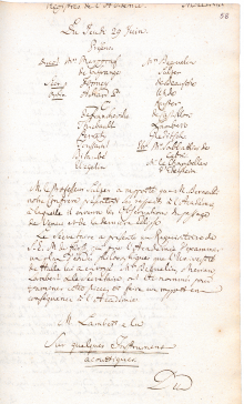 Scan des Originalprotokolls vom 29. Juni 1769