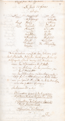 Scan des Originalprotokolls vom 22. Februar 1770