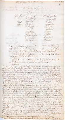 Scan des Originalprotokolls vom 31. Januar 1771