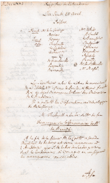 Scan des Originalprotokolls vom 25. April 1771