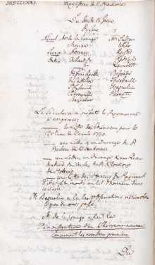 Scan des Originalprotokolls vom 13. Juni 1771