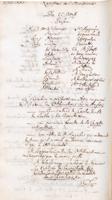 Scan des Originalprotokolls vom 22. August 1771